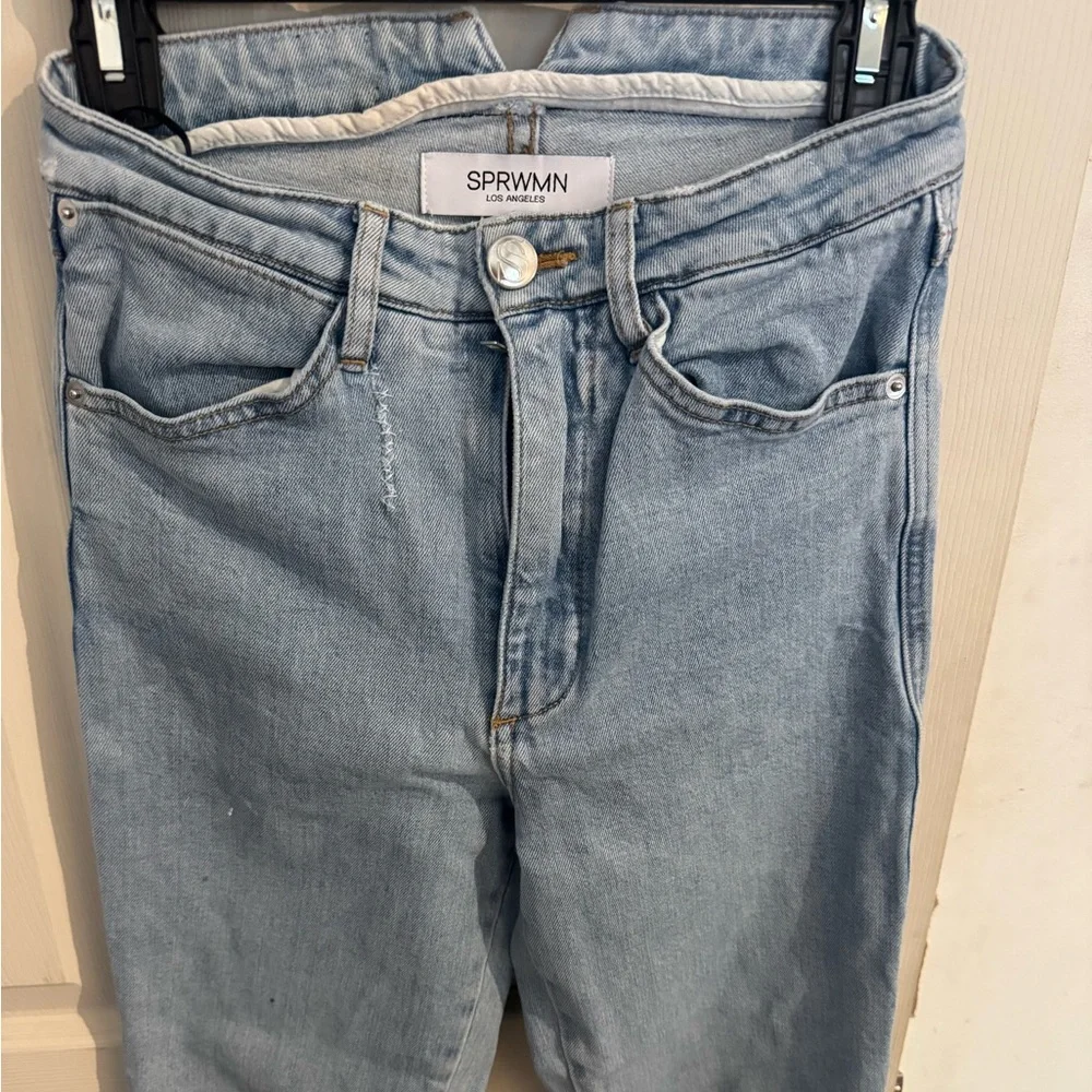 SPRWMN Francoise Light Wash Micro Flare Slim Fit High Rise Jeans Women's 26